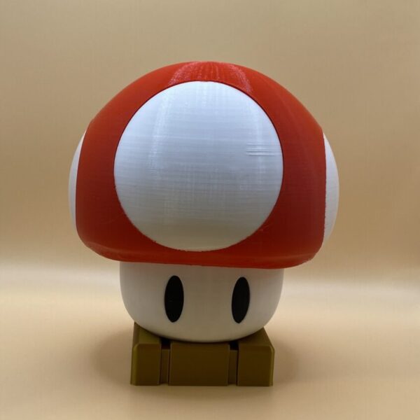 3D Printed Mario Mushroom Switch Game Carousel – Red & White