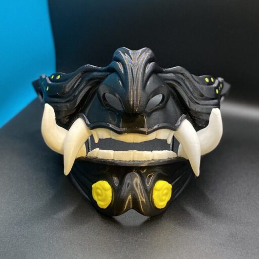 3D Printed 1/2 Oni Mask – The Ultimate Cosplay & Gaming Accessory