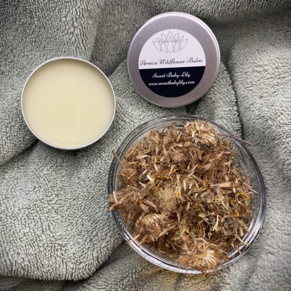 Arnica Wildflower Balm (1 ounce) – Muscle Relief Salve with Eucalyptus & Lavender