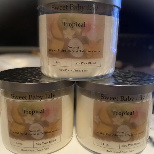 14 oz 3-Wick Soy Blend Candle - Up to 45 Hours of Burn Time