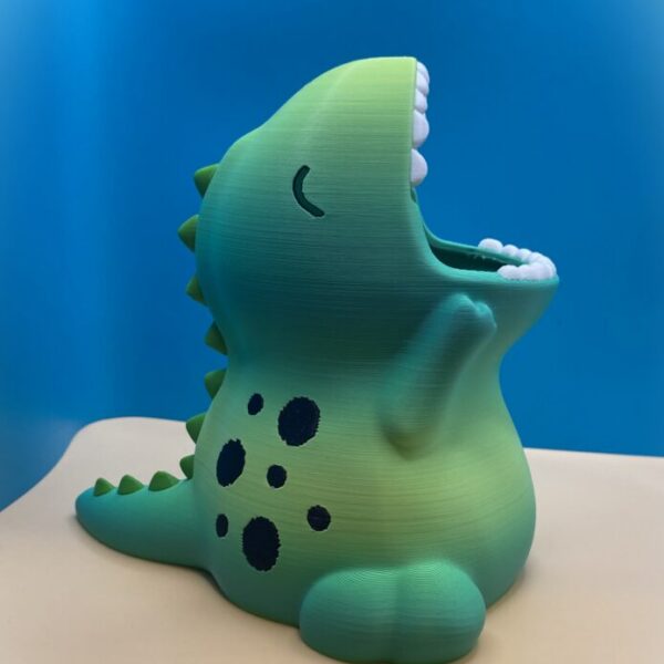 7" 3D Printed Dinosaur Desk Holder | Dino Organizer for Pens, Scissors & Accessories | Desk Buddy